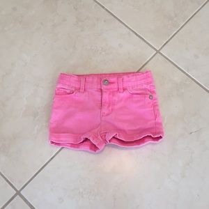 Neon Pink jean shorts